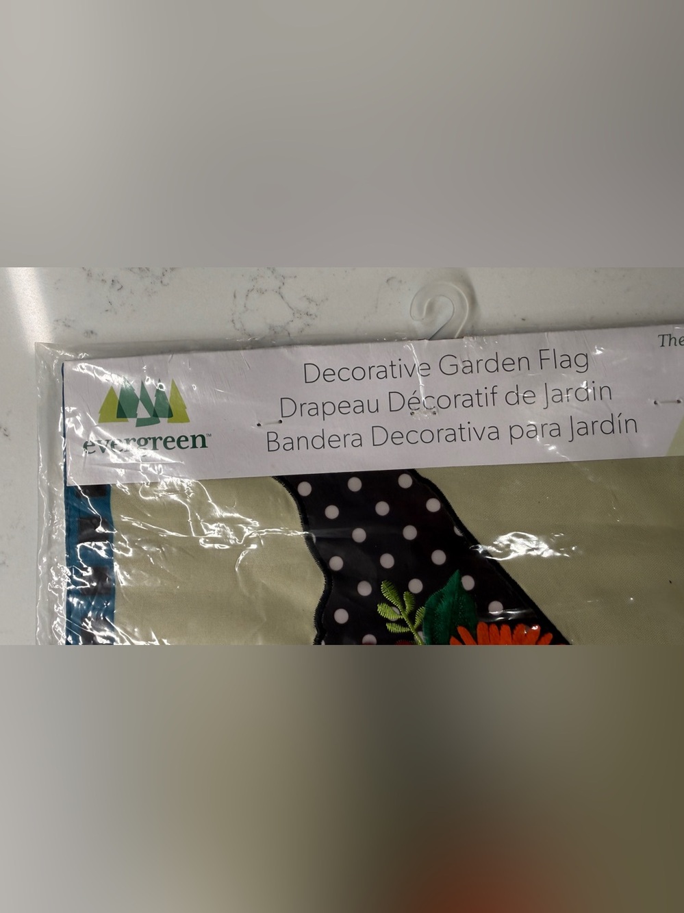 Happy Halloween Garden Flag - Orange, Black, Teal - Picture 2 of 3